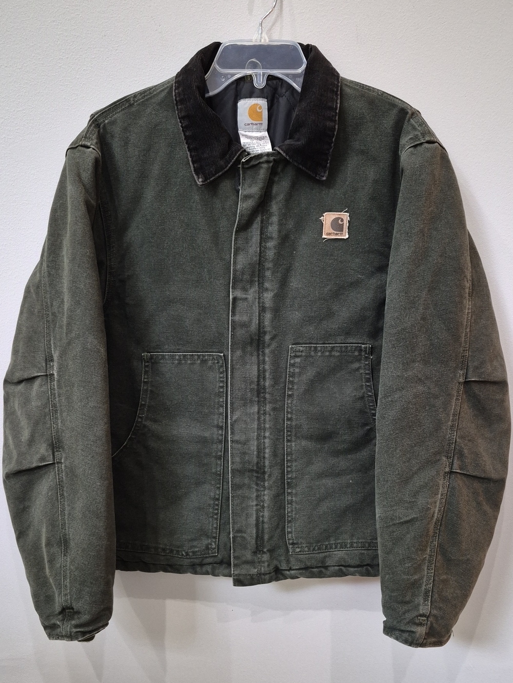 Carhartt Jacket Sandstone Duck Artic Traditional Men’s M Moss Green J22 MOS Vtg